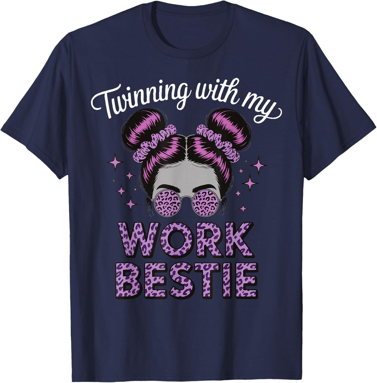 Twinning With My Work Bestie T-Shirt - T-Shirt | Navy
