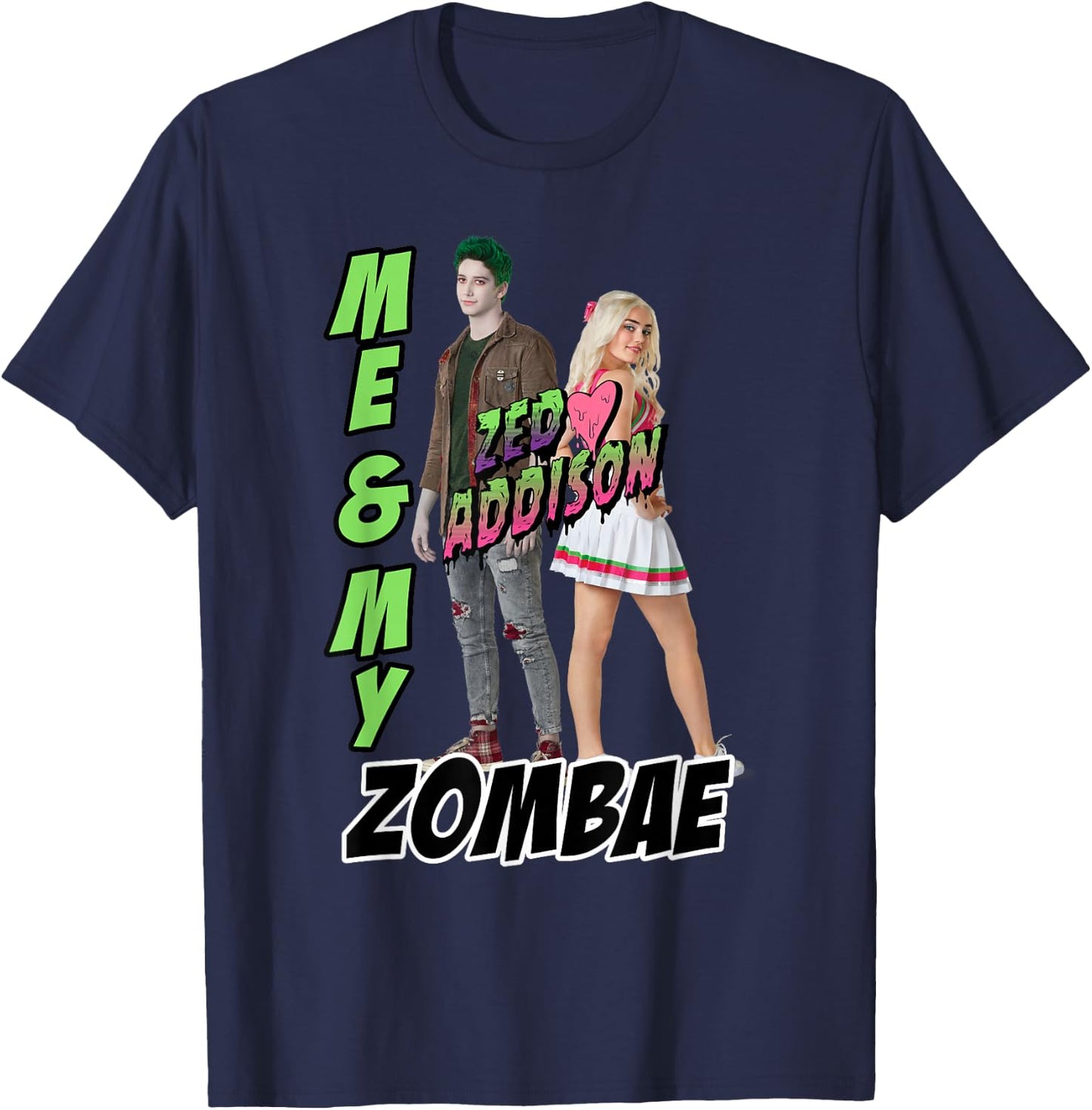 Disney Zombies Zed & Addison Me & My Zombae T-Shirt - T-Shirt | Navy
