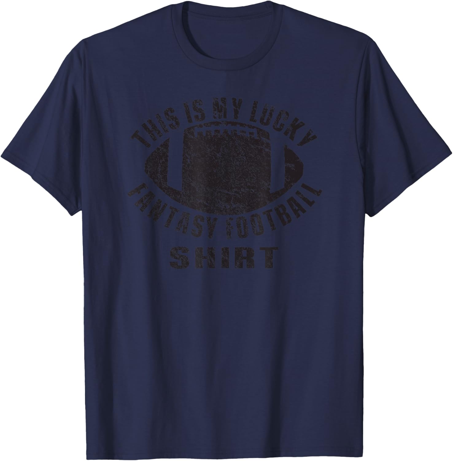 My Lucky Fantasy Football Shirt Vintage Football Season T-Shirt - T-Shirt | Navy