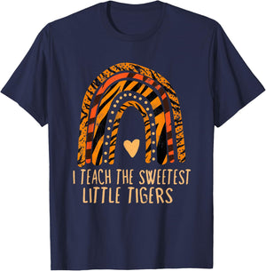 I Teach Sweetheart - I Teach the Sweetest Little Tigers T-Shirt - T-Shirt | Navy