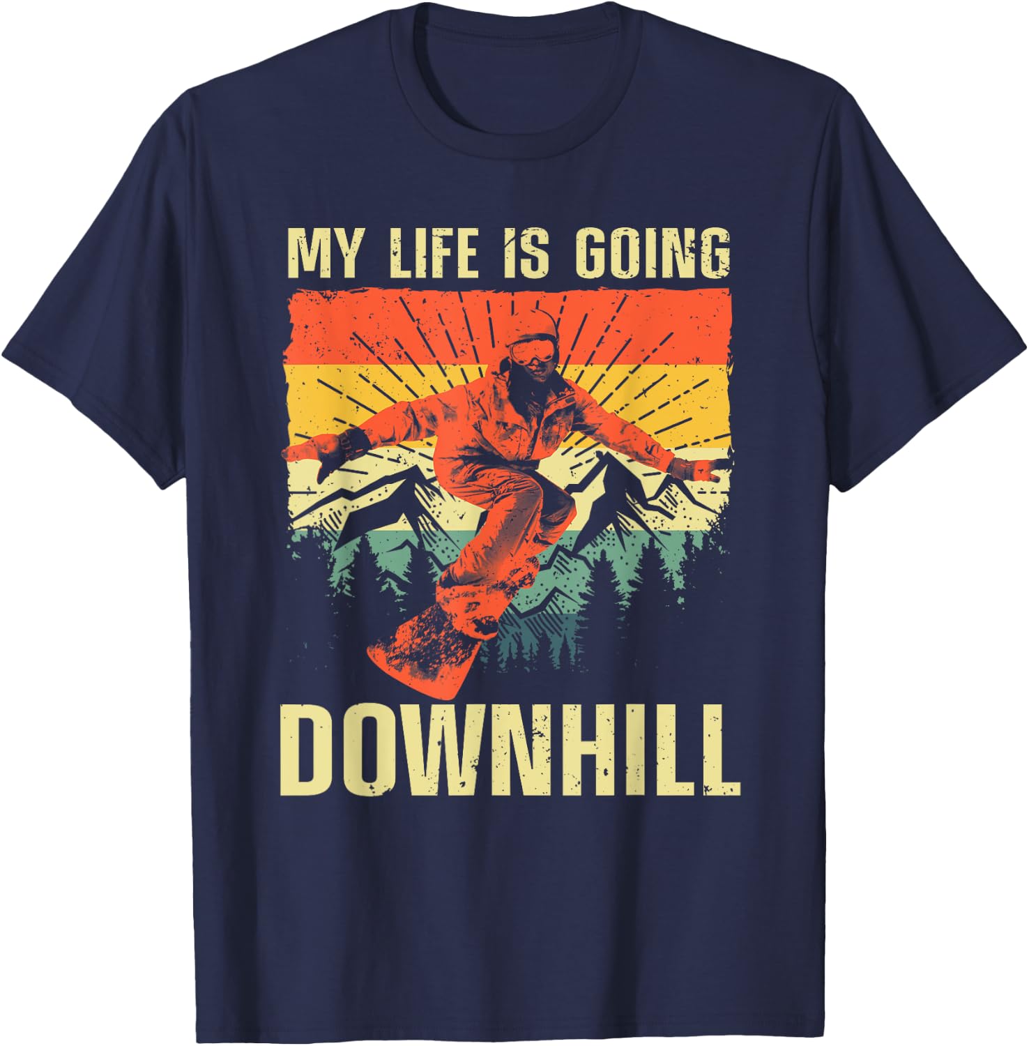 Cool Snowboarding Art Women Snowboard Snowboarder T-Shirt - T-Shirt | Navy