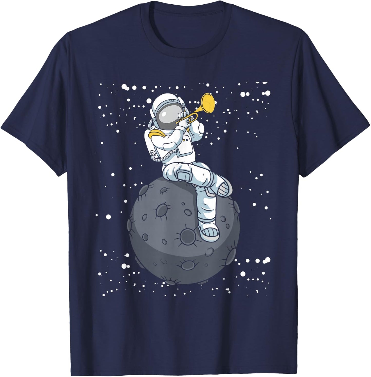 Astronaut Trumpet Player - Trumpeter Marching Band T-Shirt - T-Shirt | Navy