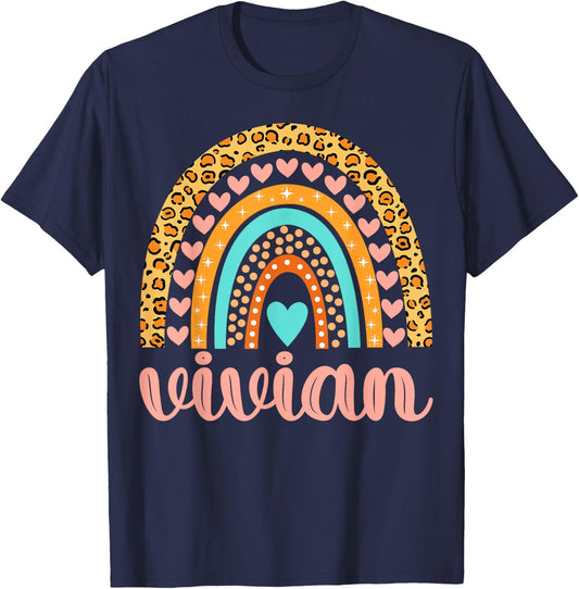 Vivian Vivian Name Birthday Shirt Gift T-Shirt - T-Shirt | Navy