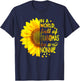 In a world full of grandmas be Nonnie Sunflower T-Shirt - T-Shirt | Navy