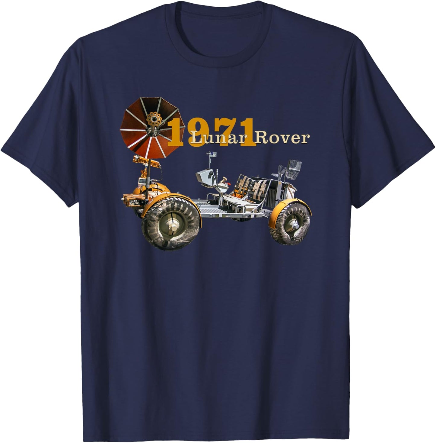 Vintage Vehicles, Lunar Rover, Lrv, 1971 Moon Shot, Apollo15 T-Shirt - T-Shirt | Navy