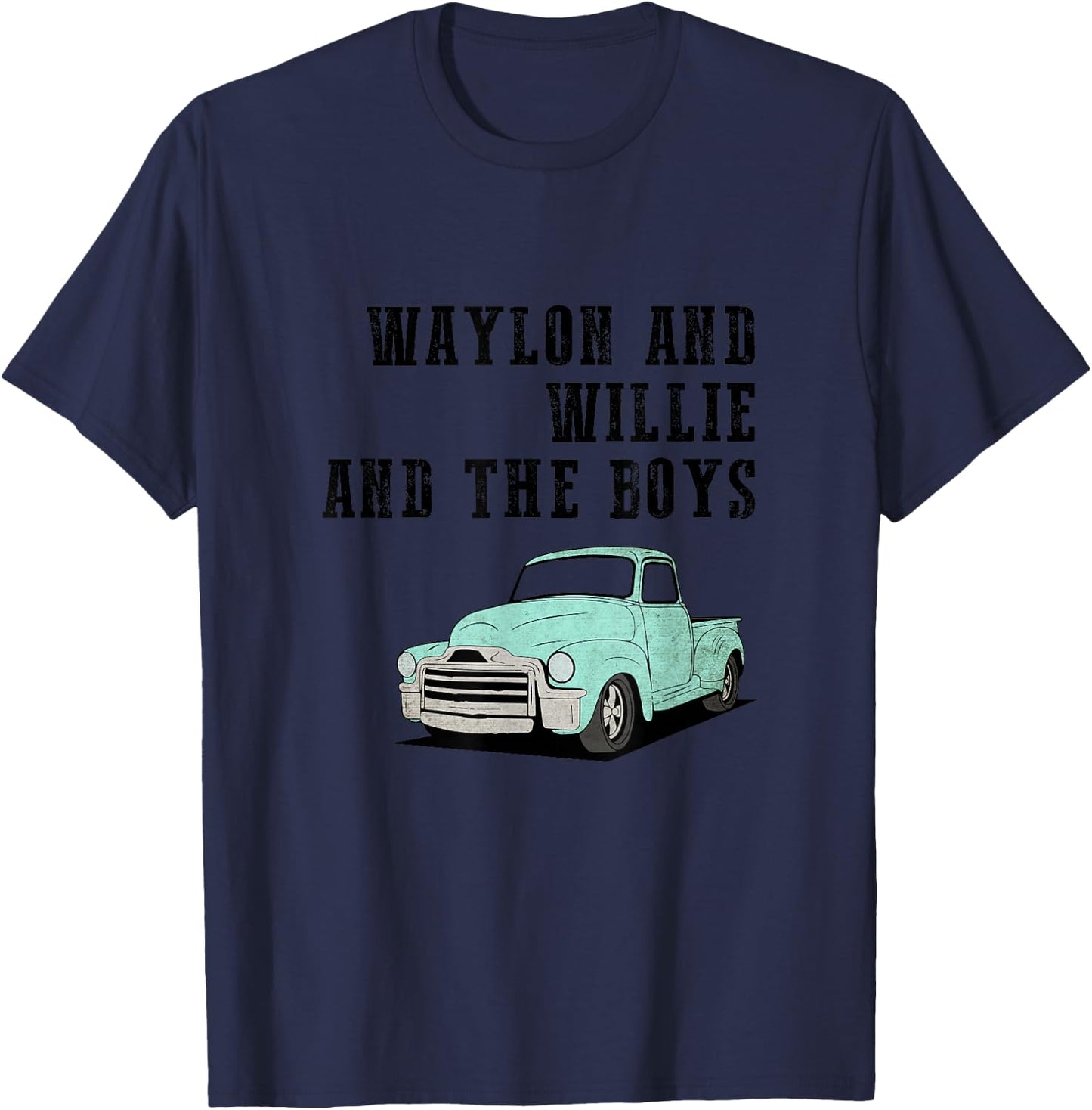 Waylon and Willie and The Boys T-Shirt - T-Shirt | Navy