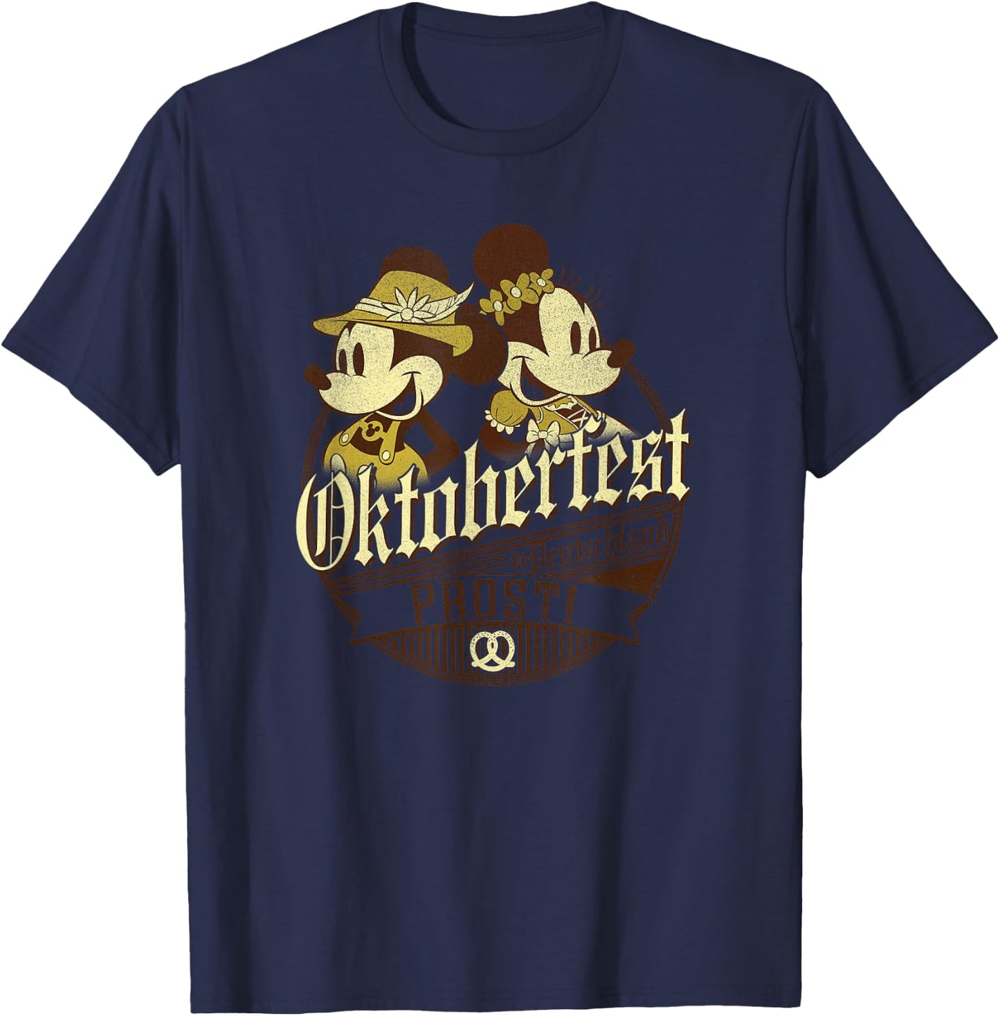 Disney Mickey & Friends Oktoberfest Mickey & Minnie T-Shirt - T-Shirt | Navy