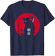 Japanese Black Cat Funny Men Meowy Cat Lovers Kitten T-Shirt - T-Shirt | Navy