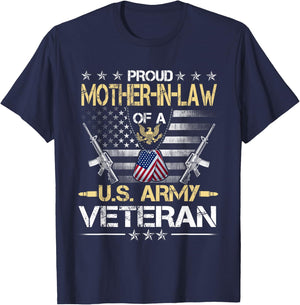 Proud Mother-In-Law Of A U.S. Army Veteran Flag , Veterans T-Shirt - T-Shirt | Navy