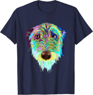 Splash Dog Irish Wolfhound Men Women Kids T-Shirt - T-Shirt | Navy