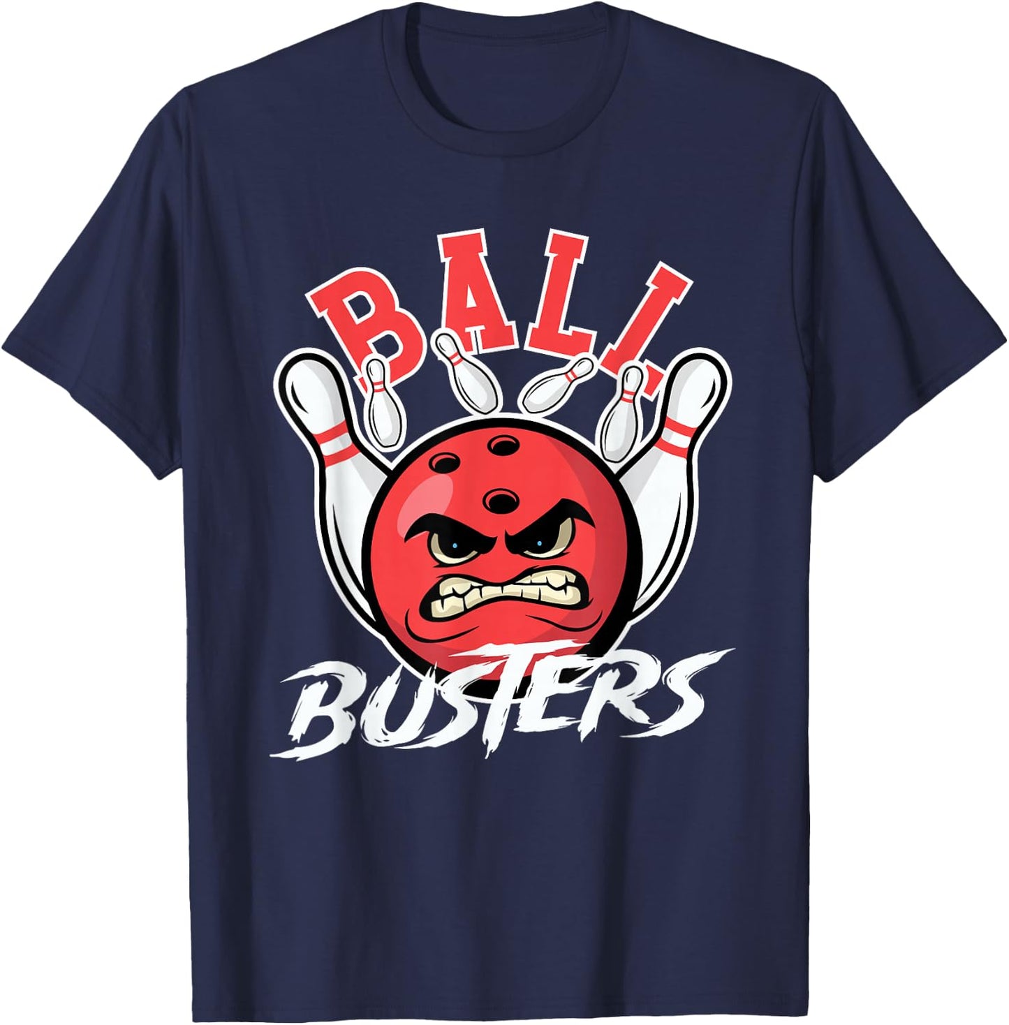 Ball Busters Bowling Couple Bowler Bowling Alley Bowler T-Shirt - T-Shirt | Navy
