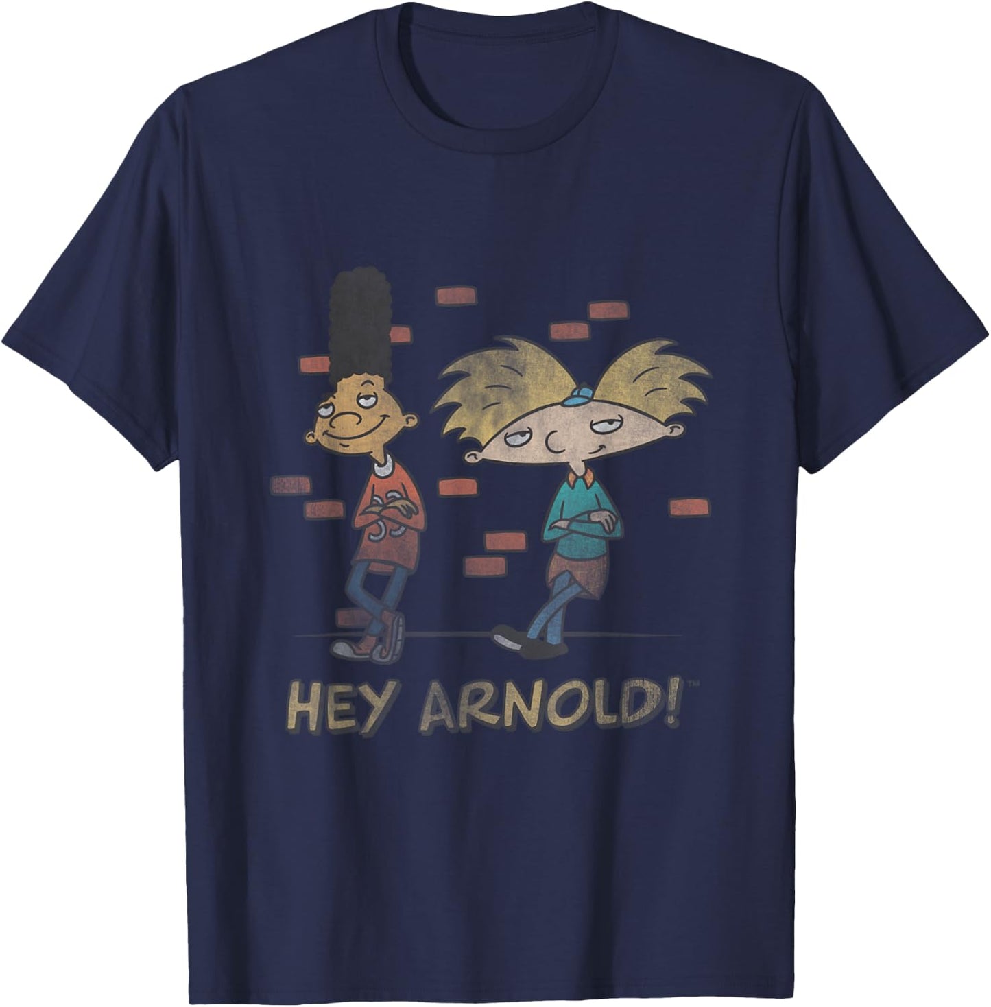 Nickelodeon Hey Arnold! Gerald and Arnold T-Shirt - T-Shirt | Navy