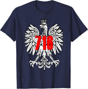 Dyngus Day Shirt Polish Falcon Eagle 716 Buffalo NY New York T-Shirt - T-Shirt | Navy