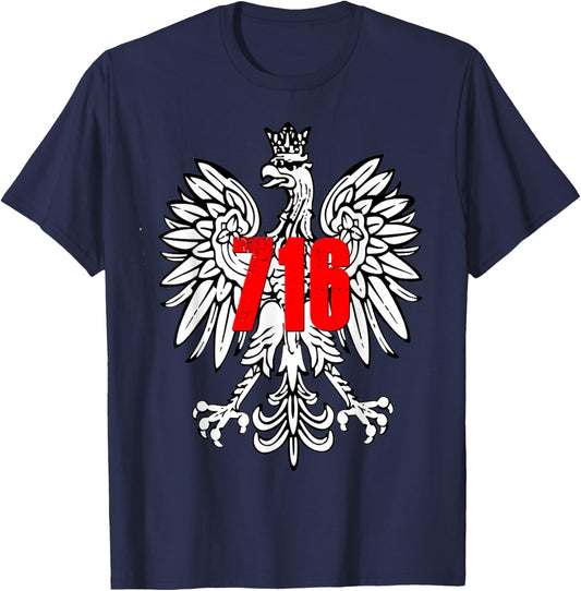 Dyngus Day Shirt Polish Falcon Eagle 716 Buffalo NY New York T-Shirt - T-Shirt | Navy