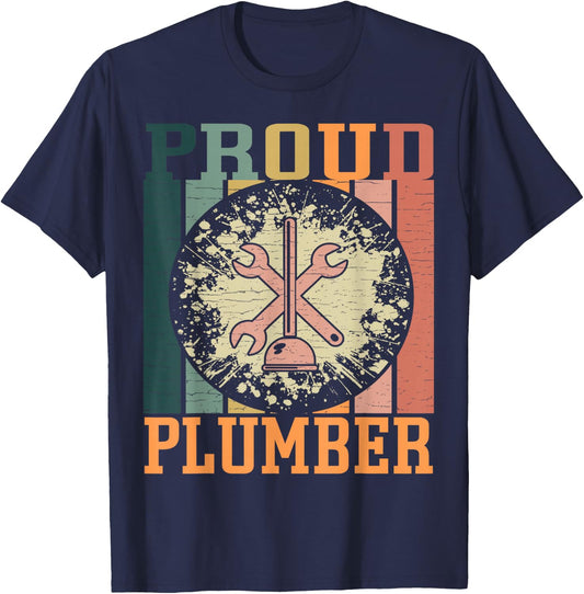 Proud Plumber T-Shirt - T-Shirt | Navy