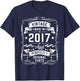 Vintage 2017 8 Years Old Gifts for Boys 8yr 8th Birthday T-Shirt - T-Shirt | Navy