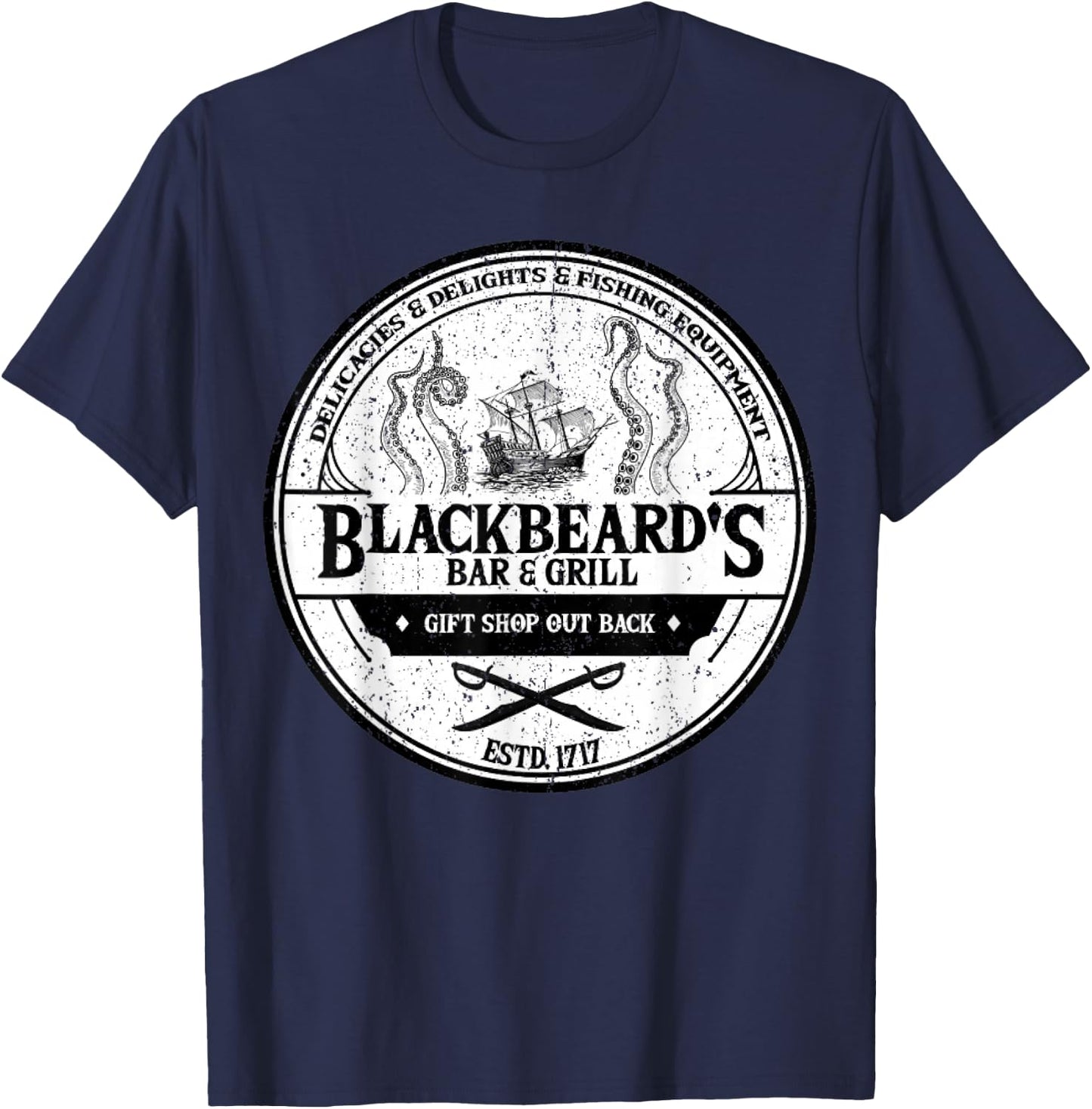 Blackbeard's Bar and Grill T-Shirt - T-Shirt | Navy