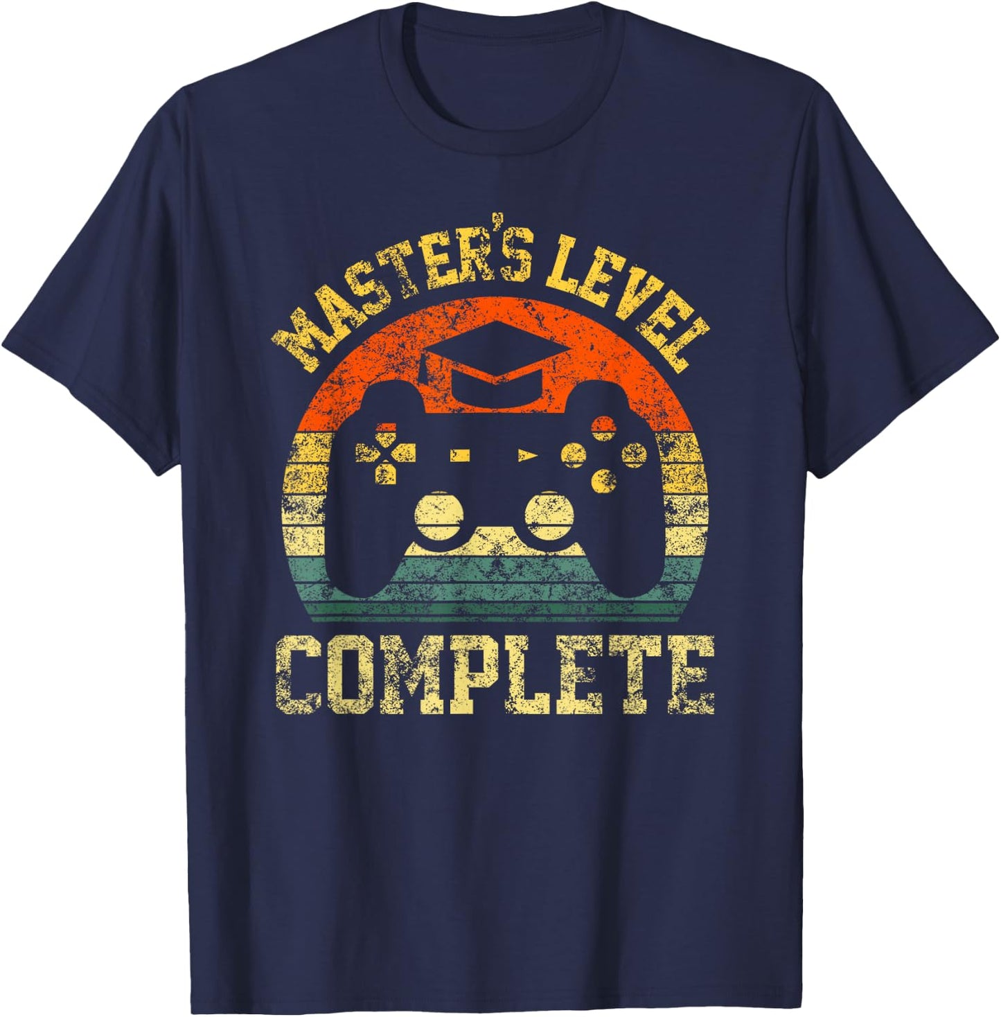 Master Degree Graduation gifts master level complete retro T-Shirt - T-Shirt | Navy