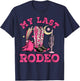 My Last Rodeo Bride Squad Bridal Party Western Bachelorette T-Shirt - T-Shirt | Navy
