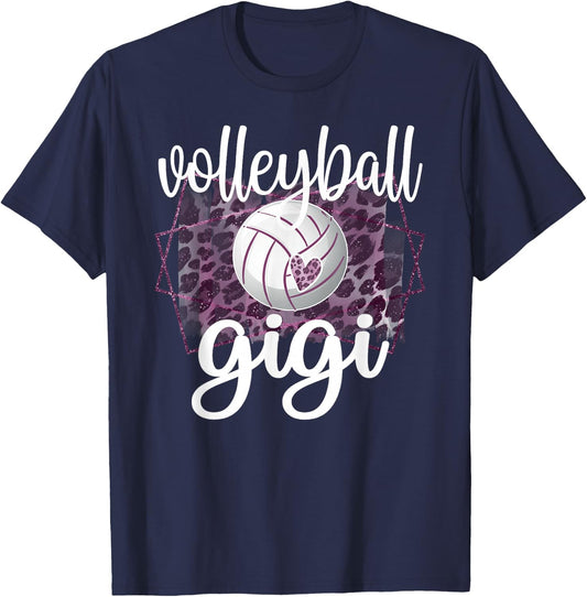 Volleyball Gigi Grandma Of Volleyball Player Gigi T-Shirt - T-Shirt | Navy