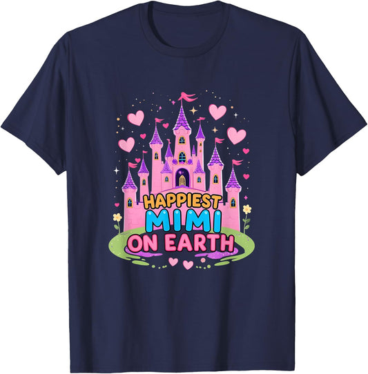 Happiest Mimi On Earth Matching Family Trip T-Shirt - T-Shirt | Navy
