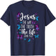 Christian Bible Verse Quote Butterfly John 14:6 T-Shirt - T-Shirt | Navy