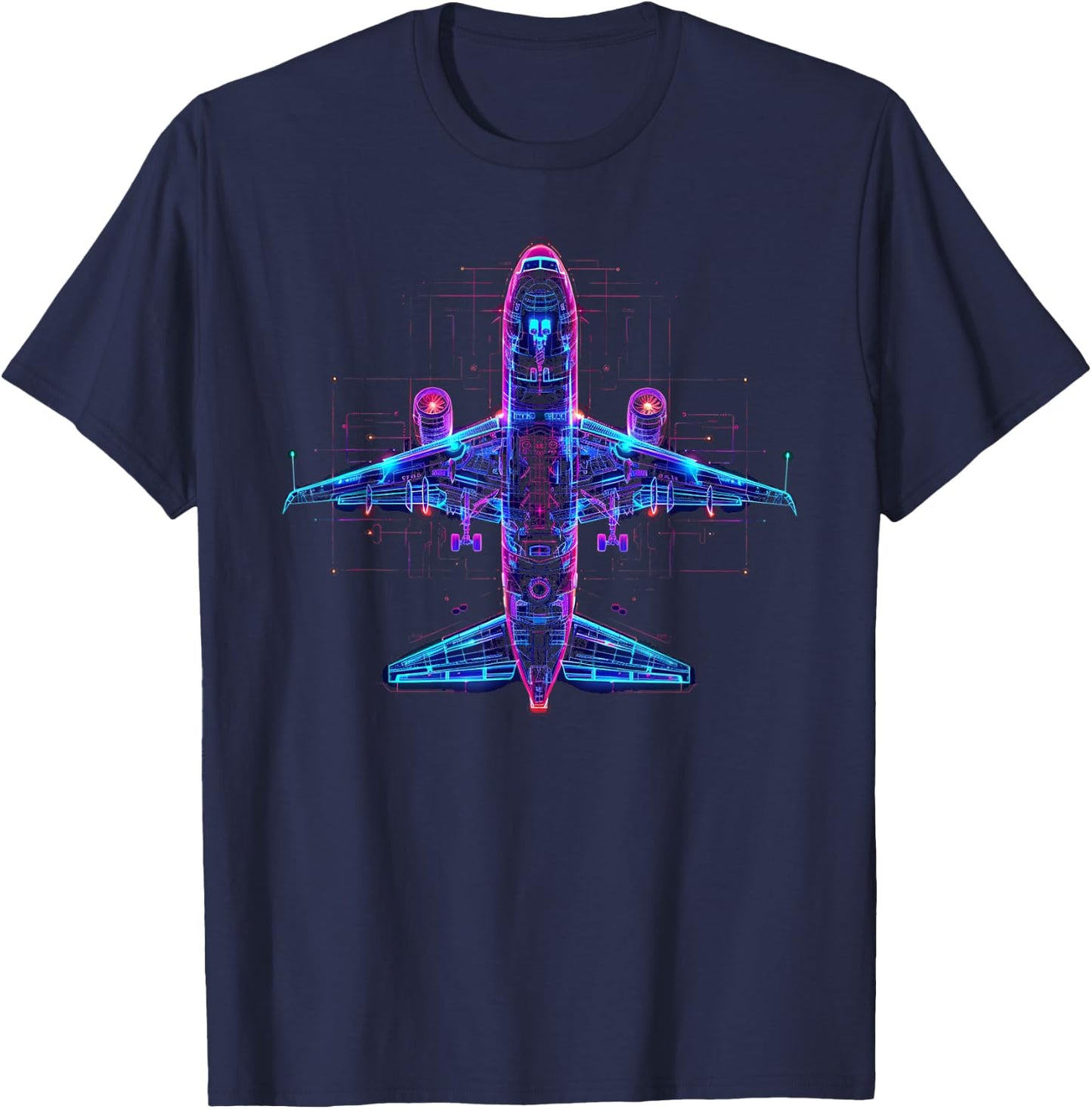 retro Vintage Commercial aircraft for Pilots and students T-Shirt - T-Shirt | Navy