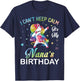 Unicorn Dabbing I Can't Keep Calm It's My Nana's Birthday T-Shirt - T-Shirt | Navy