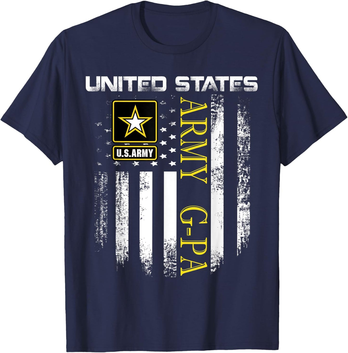 Vintage United States Army G-Pa With American Flag Gift Kids Men T-Shirt - T-Shirt | Navy