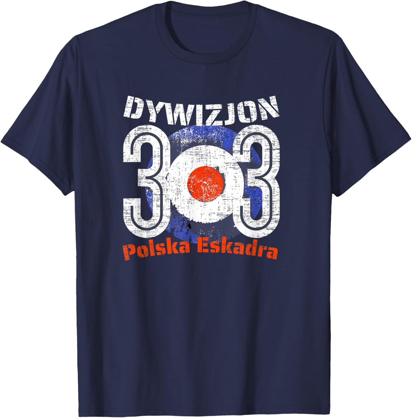 Dywizjon 303 - Polish Fighter Squadron T-Shirt - T-Shirt | Navy