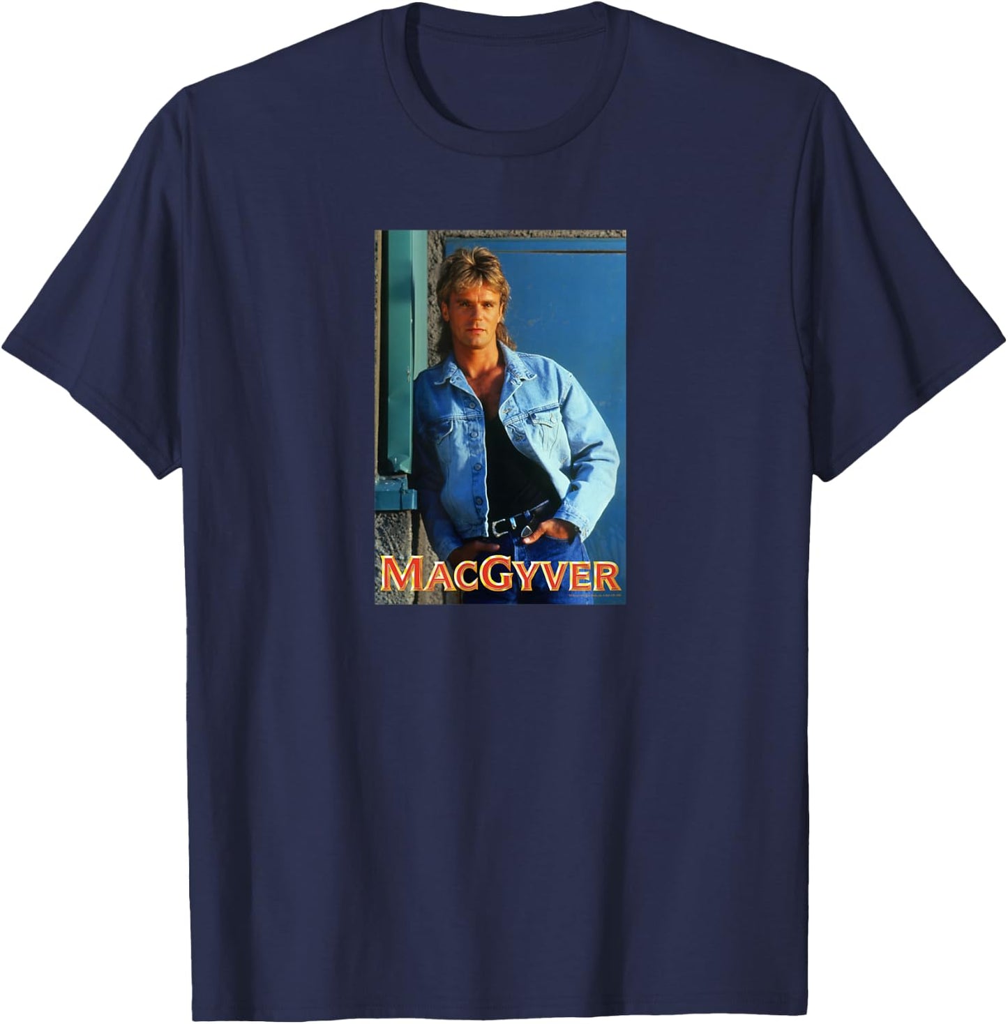 MacGyver Original Series Heart Throb T-Shirt - T-Shirt | Navy