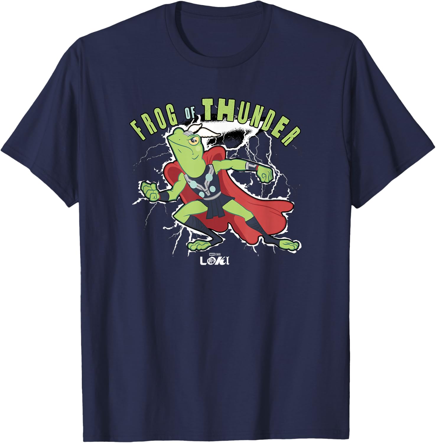 Marvel Loki Thor Variant Frog Of Thunder T-Shirt - T-Shirt | Navy