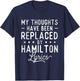 My Thoughts Have Been Replaced by Lyrics - Theatre Musical T-Shirt - T-Shirt | Navy