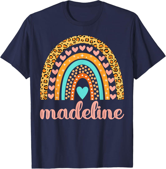 Madeline Madeline Name Birthday Shirt Gift T-Shirt - T-Shirt | Navy