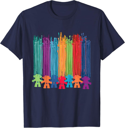 Classic Trolls: Trolls Hair Paint Streak T-Shirt - T-Shirt | Navy