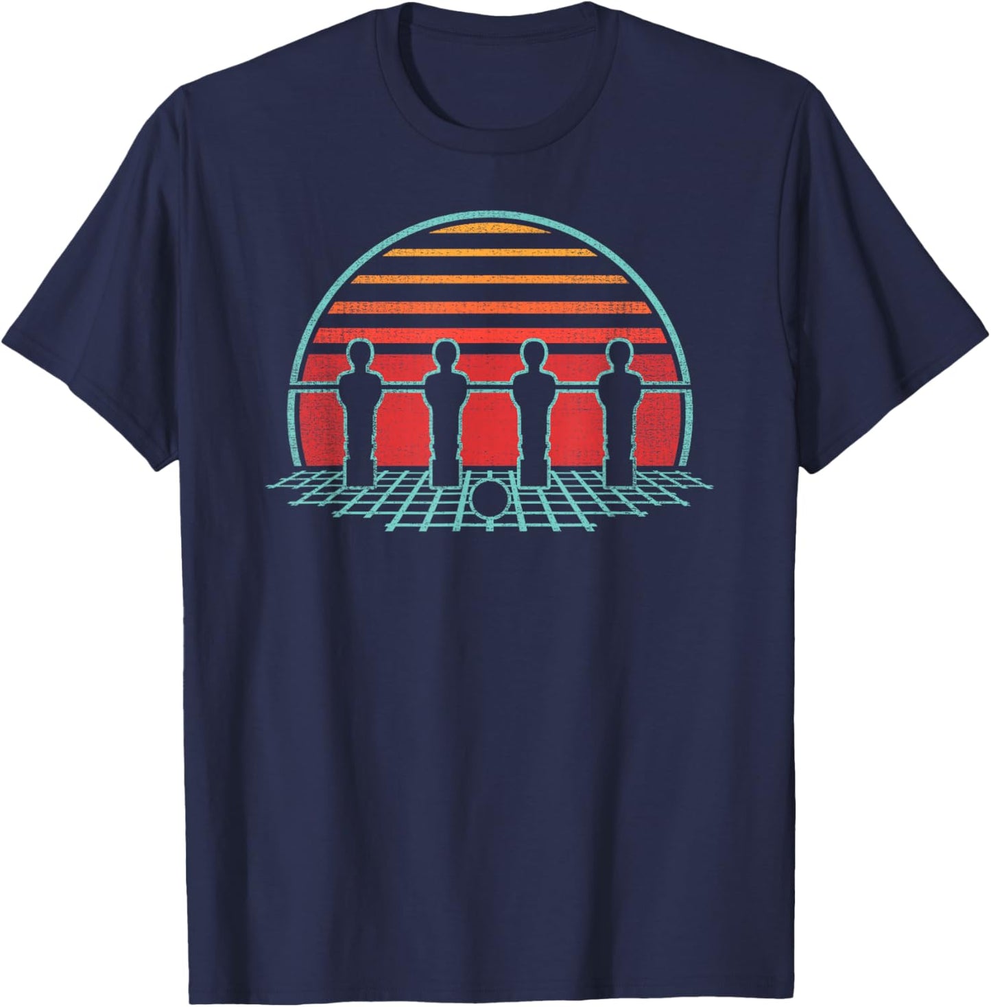 Foosball Retro 80s Style T-Shirt - T-Shirt | Navy