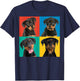 Rottweiler Puppies Colourful Portrait Photos for Dog Owners Men Women Girls Kids T-Shirt - T-Shirt | Navy