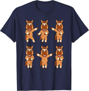 Horse Riding Women Dancing Horse Lover Girls Horse T-Shirt - T-Shirt | Navy