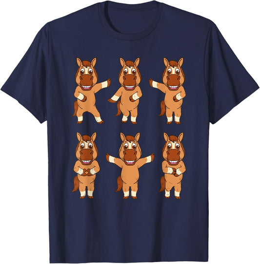 Horse Riding Women Dancing Horse Lover Girls Horse T-Shirt - T-Shirt | Navy