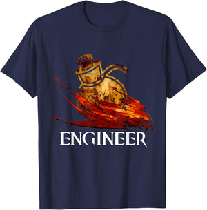 Engineer profession Fantasy medieval MMORPG gamer T-Shirt - T-Shirt | Navy
