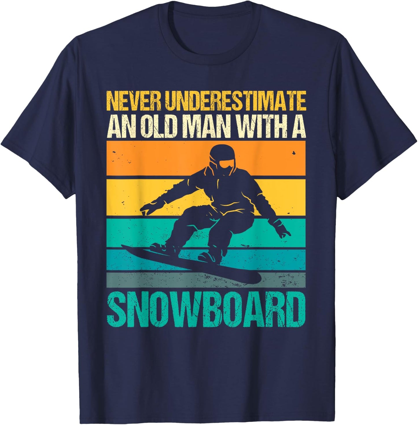 Snowboarding Granddad Snowboard Winter Sport Snowboarder T-Shirt - T-Shirt | Navy
