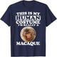 This Is My Human Costume I'm Really A Macaque Monkey T-Shirt - T-Shirt | Navy