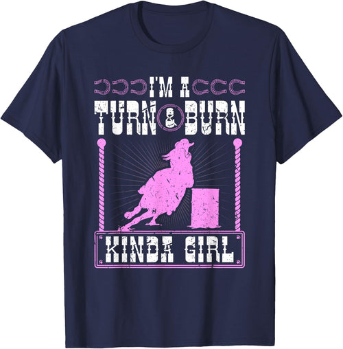 Barrel Racing Turn and Burn Cowgirl Rodeo Horse Barrel Racer