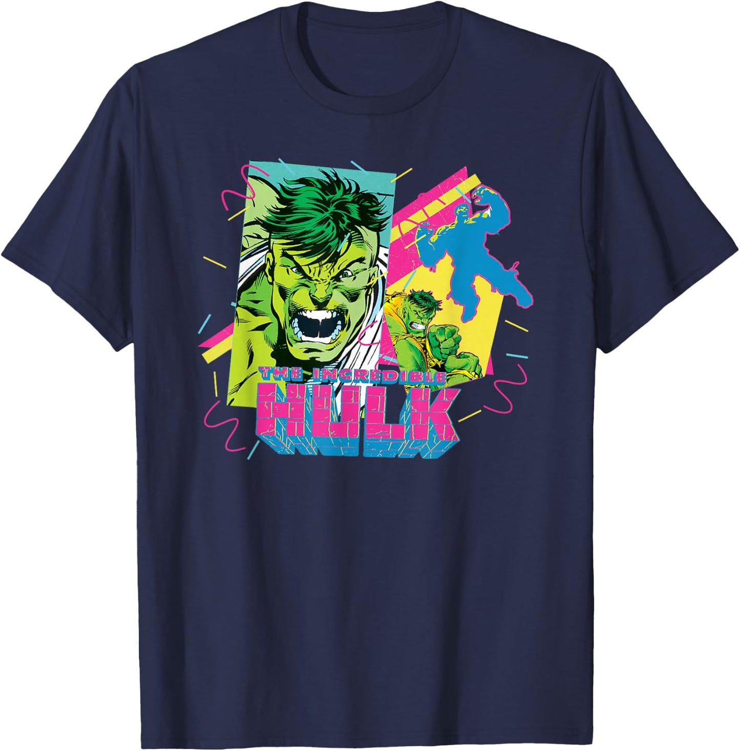 Marvel The Incredible Hulk Retro 90s T-Shirt - T-Shirt | Navy