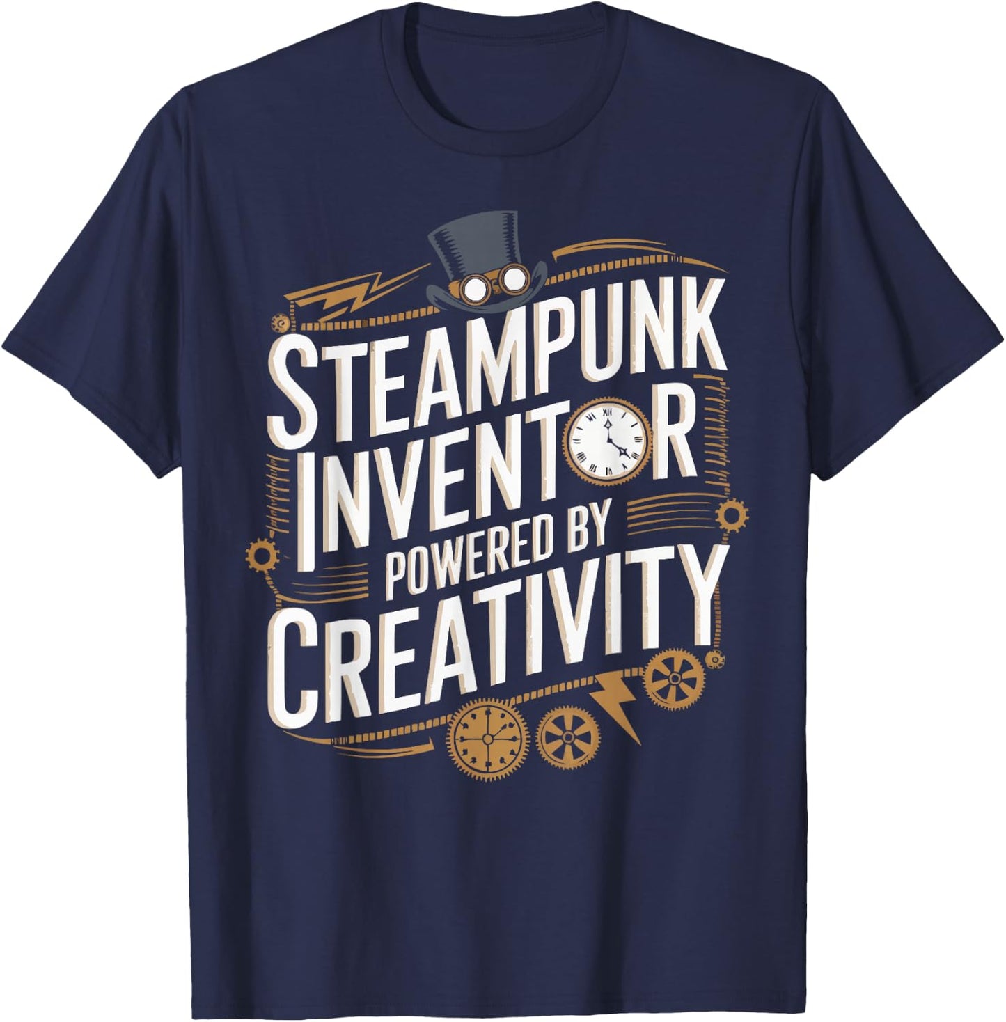 Steampunk Lover Clockwork Steampunk Gears Steam Mechanical T-Shirt - T-Shirt | Navy