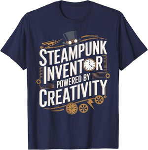 Steampunk Lover Clockwork Steampunk Gears Steam Mechanical T-Shirt - T-Shirt | Navy