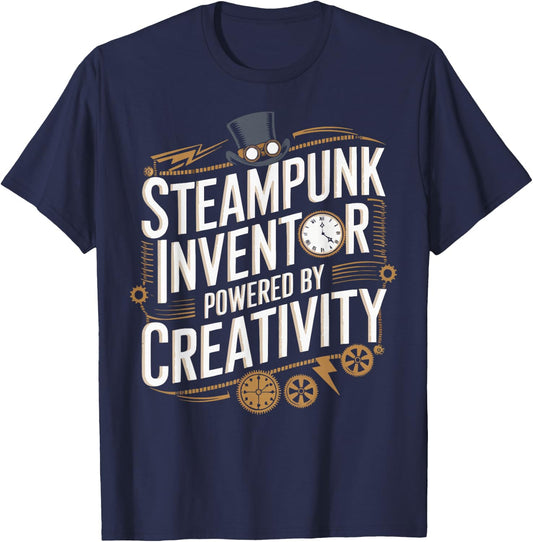 Steampunk Lover Clockwork Steampunk Gears Steam Mechanical T-Shirt - T-Shirt | Navy