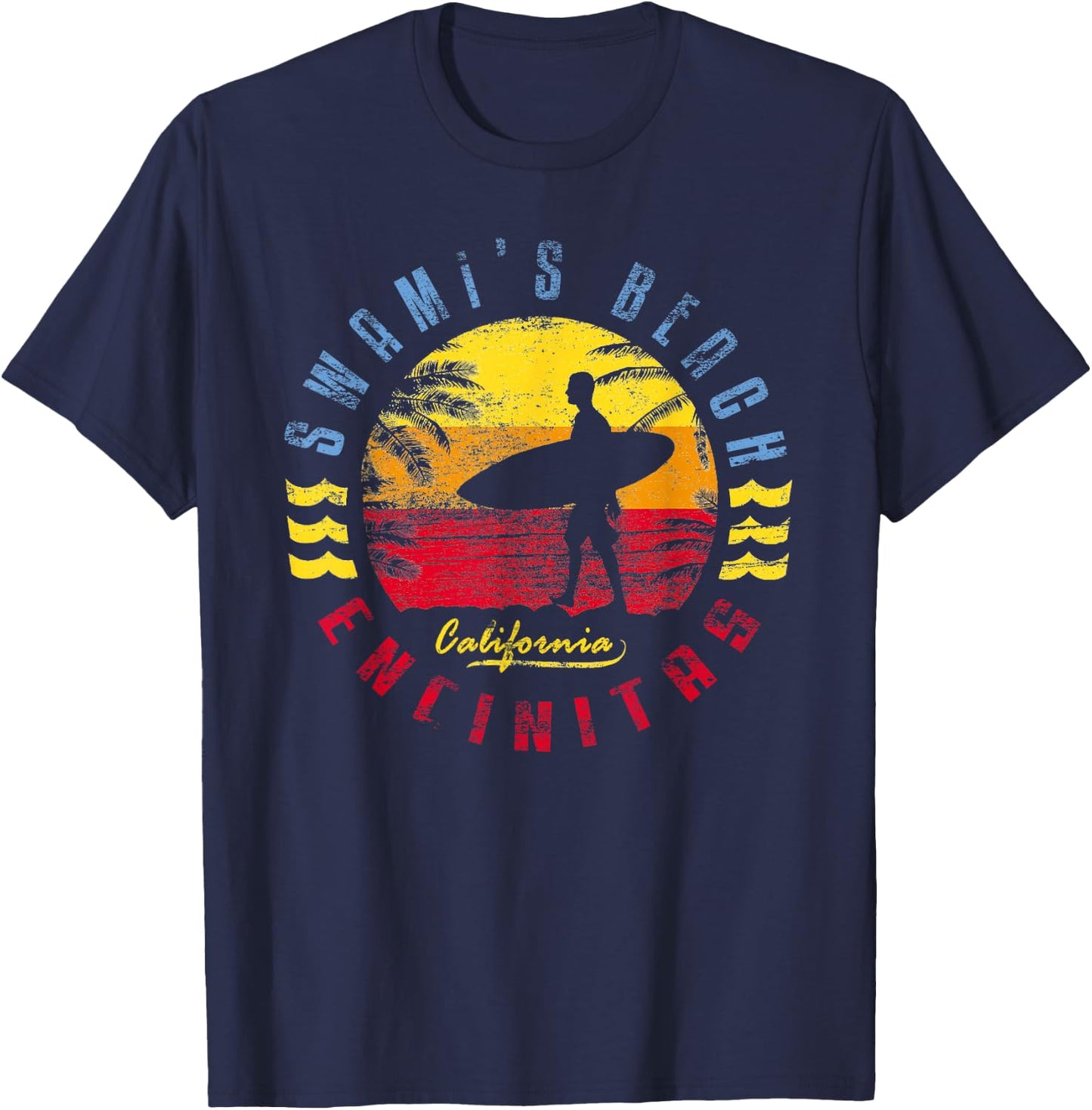 Swami's Beach | Surfing T-Shirt - T-Shirt | Navy