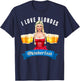 Beer Drinking Festival Oktoberfest Fraulein I Love Blondes T-Shirt - T-Shirt | Navy