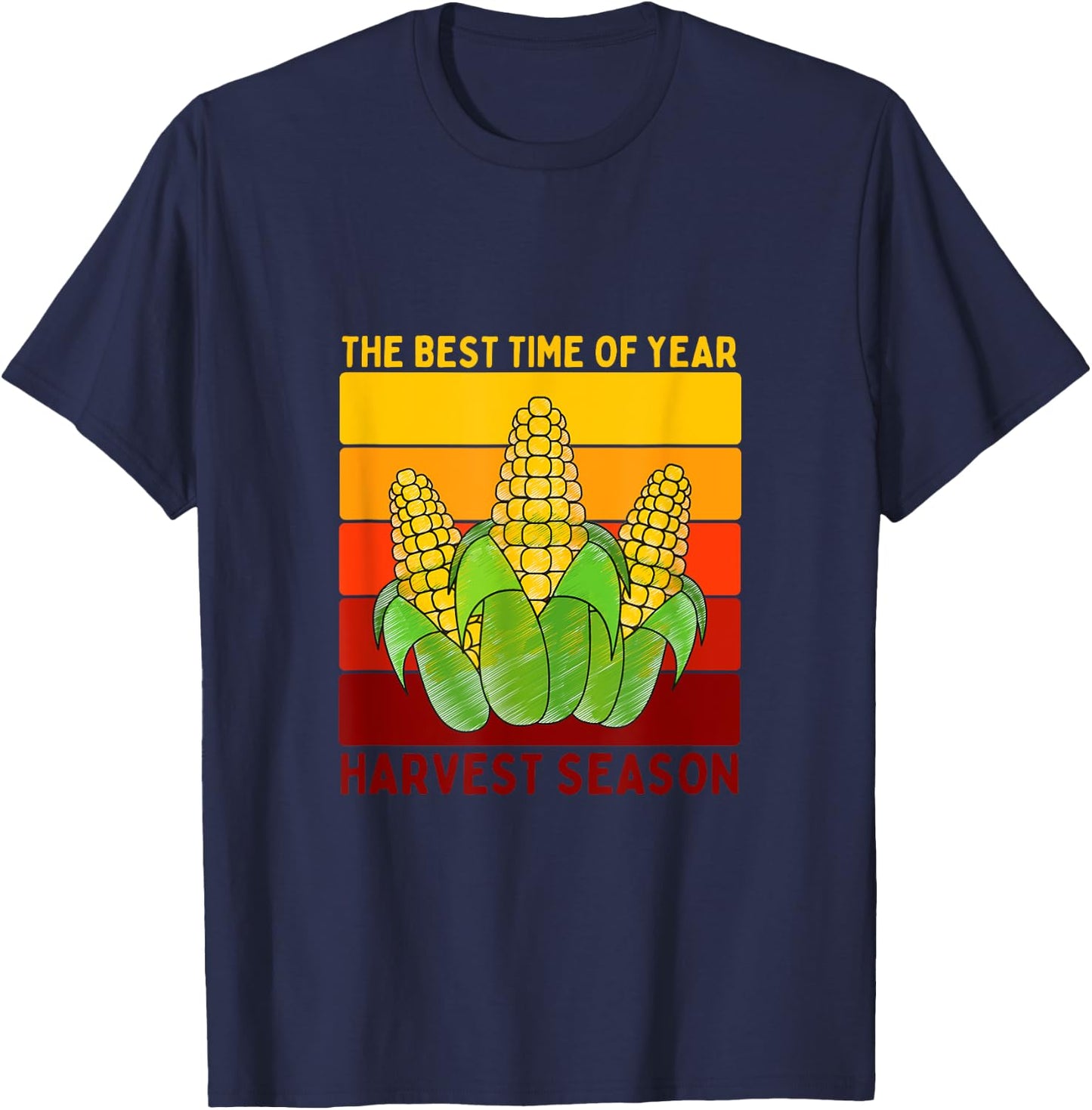 The Best Time of Year Harvest Season - Fun Farming T-Shirt - T-Shirt | Navy